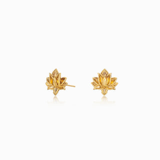 Lotus Flower Stud Earrings