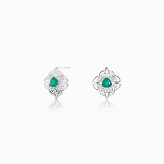 Dara Knot Chrysoprase Stud Earrings