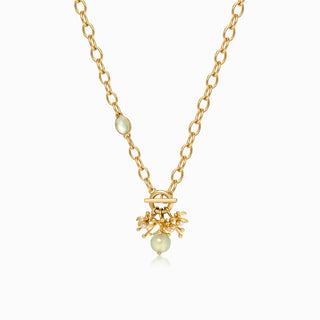 OT Buckle Matt Gold Mistletoe Necklace