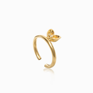 Single Mistletoe Open Ring