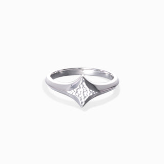 Serenity Star Hammered Ring