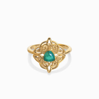 Dara Knot Chrysoprase Ring