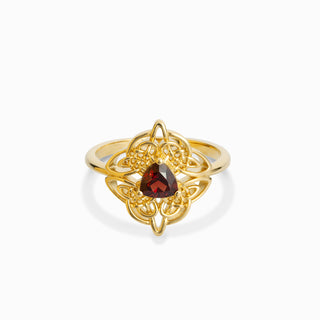 Dara Knot Garnet Ring