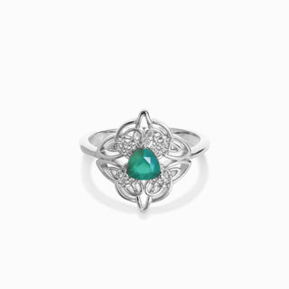 Dara Knot Chrysoprase Ring