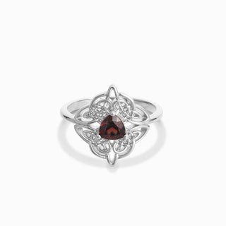 Dara Knot Garnet Ring